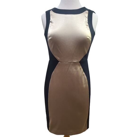 The Limited gold black sheath dress women's size 2 - Picture 1 of 7